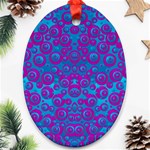 The Eyes Of Freedom In Polka Dot Ornament (Oval) Front