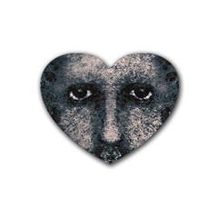 Foam Man Photo Manipulation Poster Rubber Coaster (heart) 