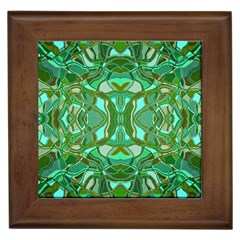 Abstract #8   Aqua Jungle 6000 Framed Tiles by KesaliSkyeArt