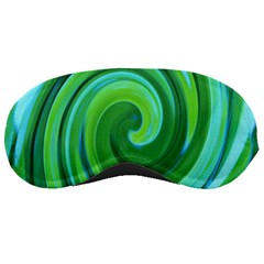 Groovy Abstract Turquoise Liquid Swirl Painting Sleeping Masks by myrubiogarden