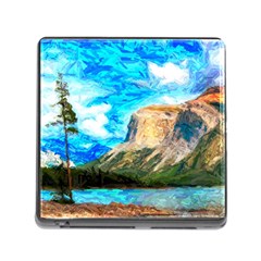 Painting Paintings Mountain Memory Card Reader (square 5 Slot) by Pakrebo