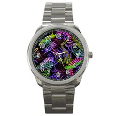 Leaves Nature Design Plant Sport Metal Watch