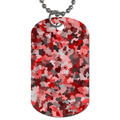 Black Red  Dog Tag (one Side) by artifiart