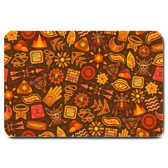 Pattern Background Ethnic Tribal Large Doormat  by Pakrebo