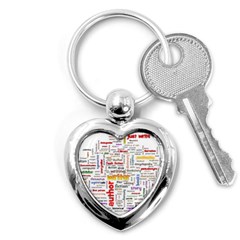 Writing Author Motivation Words Key Chains (heart)  by Pakrebo