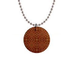 Mosaic Triangle Symmetry 1  Button Necklace by Pakrebo