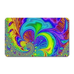 Fractal Neon Art Artwork Fantasy Magnet (rectangular) by Pakrebo