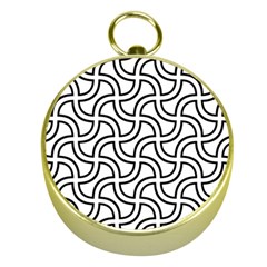 Pattern Monochrome Repeat Gold Compasses by Pakrebo