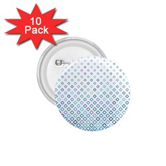 Square Pattern Geometric Blue 1 75  Buttons (10 Pack) by Pakrebo