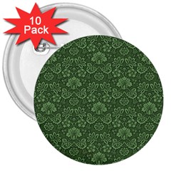 Damask Pattern Victorian Vintage 3  Buttons (10 Pack)  by Pakrebo