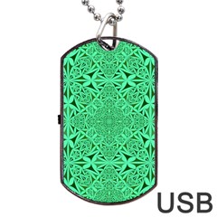 Triangle Background Pattern Dog Tag Usb Flash (one Side)