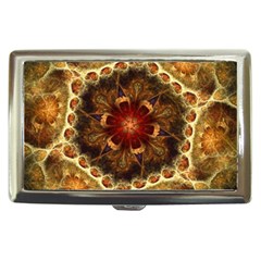 Dawn Day Fractal Sunny Gold Red Cigarette Money Case by Pakrebo