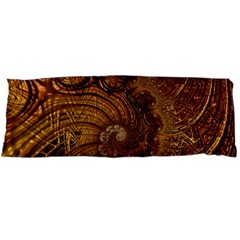 Copper Caramel Swirls Abstract Art Body Pillow Case (dakimakura) by Pakrebo