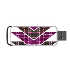 Fabric Tweed Purple Brown Pink Portable Usb Flash (two Sides) by Pakrebo