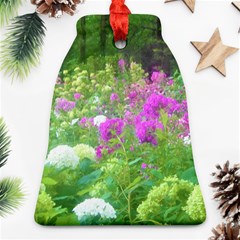 Annabella Hydrangeas And Purple Garden Landscape Ornament (bell) by myrubiogarden