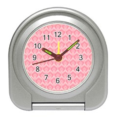 Damask Floral Design Seamless Travel Alarm Clock