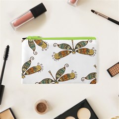 Pattern Dragonfly Background Cosmetic Bag (xs) by Pakrebo