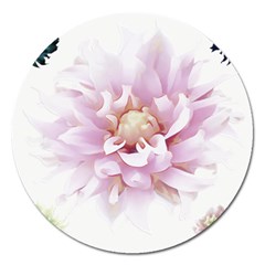 Abstract Transparent Image Flower Magnet 5  (round) by Pakrebo