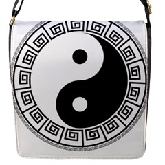 Yin Yang Eastern Asian Philosophy Flap Closure Messenger Bag (s) by Pakrebo