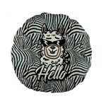 Hello Lama Standard 15  Premium Flano Round Cushions Front