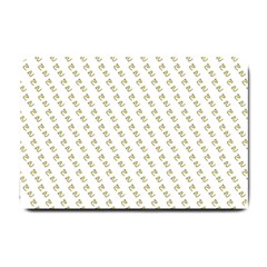 No Step On Snek Pattern White Background Meme Small Doormat by snek