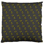 No Step On Snek Pattern Charcoal Dark Gray background Meme Large Flano Cushion Case (One Side) Front