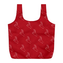 A-ok Perfect Handsign Maga Pro-trump Patriot On Maga Red Background Full Print Recycle Bag (l) by snek