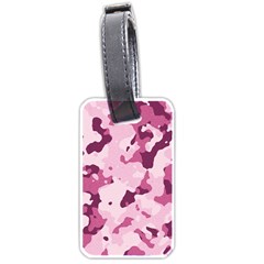 Standard Violet Pink Camouflage Army Military Girl Luggage Tags (one Side)  by snek