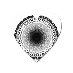 Mandala Calming Coloring Page Heart Magnet by Pakrebo