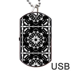 Kaleidoscope Mandala Art Dog Tag Usb Flash (two Sides) by Pakrebo