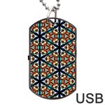 Church Window Stained Glass Texture Dog Tag USB Flash (One Side) Front