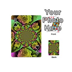 Rose Painted Kaleidoscope Colorful Playing Cards 54 (mini) by Pakrebo