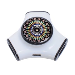 Stained Glass Cathedral Rosette 3-port Usb Hub by Pakrebo