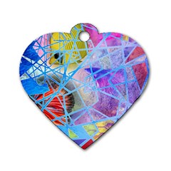 Wallpaper Stained Glass Dog Tag Heart (two Sides) by Pakrebo