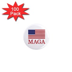 Maga Make America Great Again With Usa Flag 1  Mini Magnets (100 Pack)  by snek