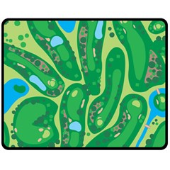 Golf Course Par Golf Course Green Double Sided Fleece Blanket (medium)  by Pakrebo