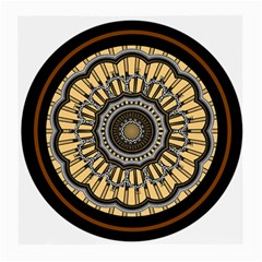 Mandala Pattern Round Ethnic Medium Glasses Cloth (2-side) by Pakrebo