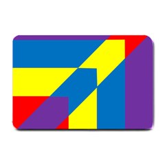 Colorful Red Yellow Blue Purple Small Doormat  by Mariart