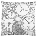 Time Goes On Large Flano Cushion Case (Two Sides) Back