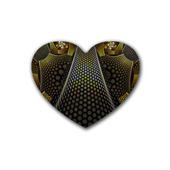 Fractal Hexagon Geometry Hexagonal Heart Coaster (4 Pack)  by Mariart