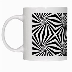 Line Stripe Pattern White Mugs