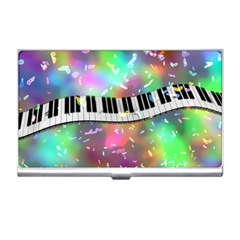 Piano Keys Music Colorful Business Card Holder