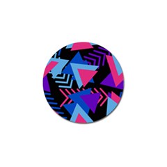 Memphis Pattern Geometric Abstract Golf Ball Marker (4 Pack) by Pakrebo