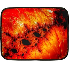 Red Fractal Mandelbrot Art Wallpaper Fleece Blanket (mini) by Pakrebo