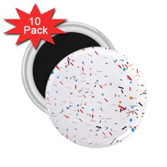 Ribbon Polka 2 25  Magnets (10 Pack)  by Mariart