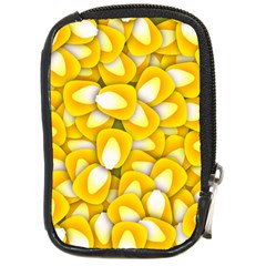 Pattern Background Corn Kernels Compact Camera Leather Case by Pakrebo