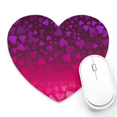 Purple Pink Hearts  Heart Mousepads