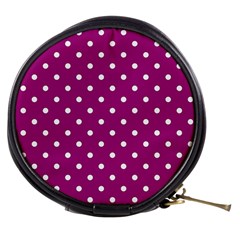 Polka Dots In Purple Mini Makeup Bag by WensdaiAmbrose