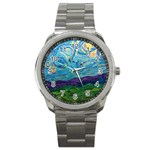 A Very Very Starry Night Sport Metal Watch Front