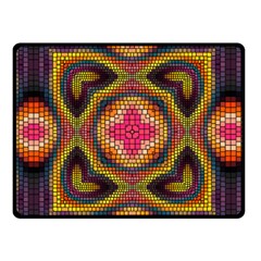 Kaleidoscope Art Pattern Ornament Fleece Blanket (small) by Pakrebo